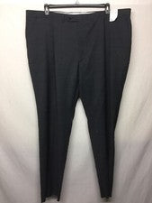 Pantalones de vestir italianos para hombre hechos de diseñador negros grises mezcla de lana talla 52 + A-27