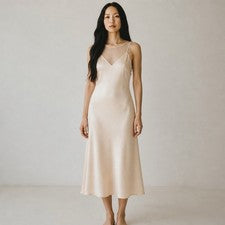 Maxi Vestido Sin Mangas Para Mujer Mixto Media Future Collective Crema Marfil XS