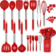 Juego de utensilios de cocina de silicona, juego de 26 utensilios de cocina