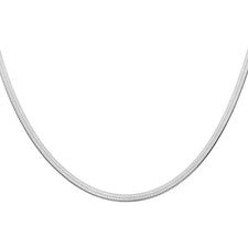 Collares Espiga Cadena Serpiente Acero Inoxidable 5mm 26" Largo, Plateado