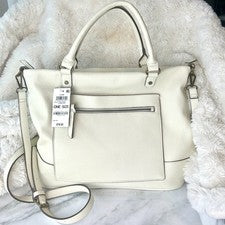 Bolso de Mano Style & Co Para Mujer Mediano Cuero Sintético Suave Marfil Crema Nuevo con Etiquetas