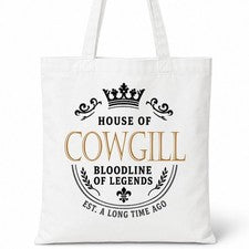 Bolso de Mano COWGILL Family Surname House Of White Algodón