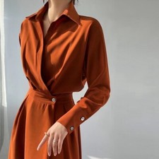 Vestido de diseño para mujer francés calce ajustado manga larga/corta moda línea A falda elegante