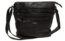 BOLSO DE HOMBRO BANDOLERA DE CUERO SUAVE REAL PARA DAMA Y MUJER