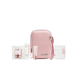 BeautyBio Oro Rosa Brillo GloPRO Juego de Herramientas y Cuidado de la Piel + Organizador + Samp Apagado