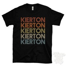 CAMISETA KIERTON ESTILO RETRO REPETIDO Hombre y Mujer Novedad Genial Nombre Regalo