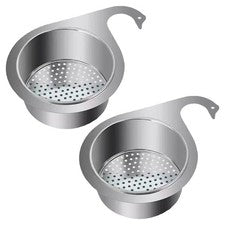 Cesta de filtro de acero inoxidable de diseño triangular para fregadero de cocina 2 piezas