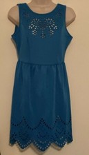 Vestido Romeo & Juliet Couture Nuevo con Etiquetas Sin Mangas Hecho en EE. UU. Para Mujer Talla Pequeña Aqua
