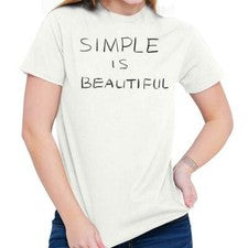 Camiseta Camiseta Simple Is Beautiful Inspiradora Cita Gimnasio Regalo Mujer Gráfica Cuello Redondo