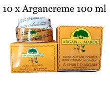10x Crema de cuidado antiedad con aceite de argán puro 100% natural aceite de argán contra arrugas