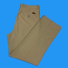 Pantalones chinos BOWEIPEIOI importados para hombre talla 36x32 pierna recta arrugados beige