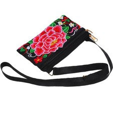 Bolso Bordado Hecho a Mano Para Mujer Moda Informal Bandolera Lona Hombro