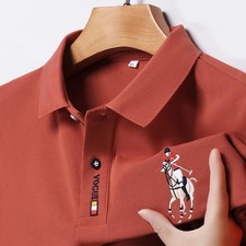 Camiseta polo bordada de verano para hombre de moda de lujo manga corta