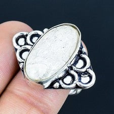 Anillo de joyería de plata esterlina 925 hecho a mano con piedra preciosa...