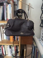 Cartera Coach Lane de cuero granulado marrón EXCELENTE