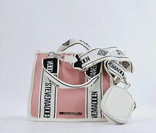 Bolso Bandolera Steve Madden Bwebber Para Mujer Rosa Blanco TIK TOK NUEVO