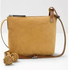 Bolso Bandolera White Stuff DeeDee Marrón Gamuza Cuero Mensajero Nuevas Etiquetas Nuevo con Etiquetas