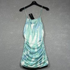 Moda Vestido Nova Para Mujer Talla Grande Mini Vestido Pastel Tie Dye Acanalado Bodycon