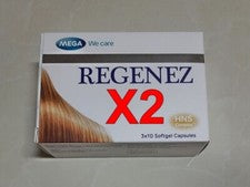 2X Mega We Care Regenez 30 Cápsulas/Caja, ayuda a reducir la caída del cabello