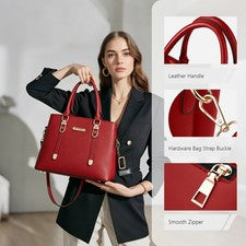 Mujeres Niña Elegante Imitación Cuero Bolso de Hombro Mensajero Bolso Bandolera Cartera