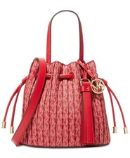 Nuevo Bolso de Mano Michael Kors Willa Para Mujer Extra Pequeño Convertible Carmesí