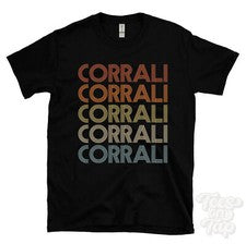 CAMISETA CORRALI ESTILO RETRO REPETIDO Hombre y Mujer Novedad Genial Nombre Regalo
