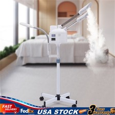 Vaporizador facial caliente/frío UV ozono lámpara de aumento LED cuidado de la piel salón belleza