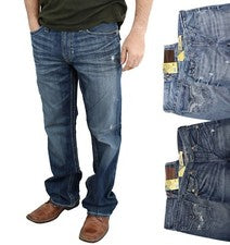 Pantalones de mezclilla Big Star para hombre Pioneer azules corte bota regular 100 % algodón desgastado moda