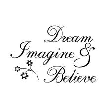 Pegatina de pared extraíble Dream Imagine Believe decoración del hogar pegatinas de cabecera