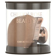 Cepillo Kabuki Cheeky Rose Beauty aplicación mezcladores iluminadores lociones