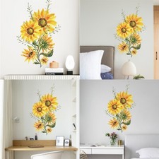 Pegatinas de Pared Extraíbles Arte PVC Girasol Mural Hogar Habitación Hágalo Usted Mismo Decoración Puerta