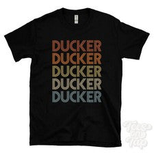CAMISETA PATO ESTILO RETRO REPETIDO Hombre y Mujer Novedad Genial Nombre Regalo