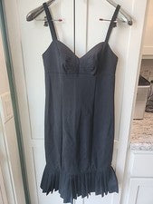 Vestido Express Design Studio Para Mujer 0 Pequeño Negro Correas Forrado Romántico Nuevo con Etiquetas