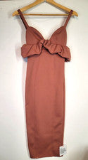 Vestido para mujer diseño ASOS NUEVO CON ETIQUETAS. Rubor con volante y correas para los hombros. Talla 0
