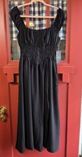 Vestido Midi Para Mujer Mixed Threads Clásico Negro Manga Correa Talla L Nuevo con Etiquetas