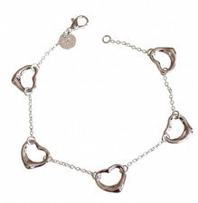 Pulsera de plata esterlina 925 corazones grandes para mujer joyería regalo de moda Reino Unido