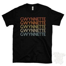 CAMISETA GWYNNETTE ESTILO RETRO REPETIDO Hombre y Mujer Novedad Genial Nombre Regalo