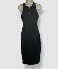 Vestido sin mangas Guess para mujer gris de algodón con cordones talla pequeña