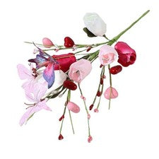 Tulipán Artificial con Detalle de Mariposa para Boda Decoración del Hogar Fotografía Accesorios
