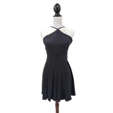 Vestido Urban Outfitters Mujer Pequeño Mini Negro Marabella Cuello en Y Sin Mangas Nuevo