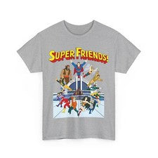 Camiseta Super Friends DC Hanna-Barbera Superman, Batman, Hawkman Estilo Vintage