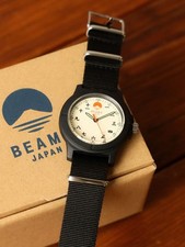 BEAMS Japón Original Watch Kanji Numerals Mt. Fuji Design Quartz Limited...