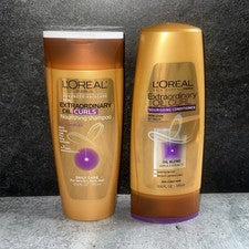 2 CHAMPÚS acondicionador nutritivo L'Oreal Extraordinary Oil Curl 12,6 oz Elvive