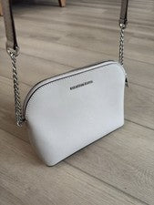 Bandolera Michael Kors de cuero para mujer - gris