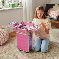 Carrito de Maquillaje MYA Deluxe Niños Cosméticos Juego Estuche de Belleza Portátil