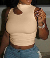 Mujeres Moda Tendencias Sexy Simple Informal Color Sólido Camiseta Interior Sin Mangas Prendas para el torso