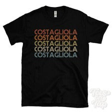 CAMISETA COSTAGLIOLA ESTILO RETRO REPETIDO Hombre y Mujer Novedad Genial Nombre Regalo