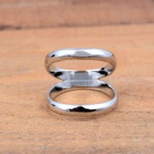 Anillo de plata esterlina 925 con banda y nudillo hecho a mano para mujer todas las tallas SR269