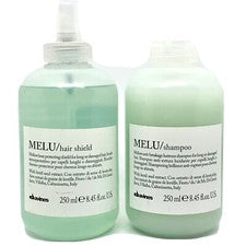 Champú anti-rotura Davines Melu y protector térmico cabello largo o dañado