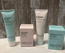 4 Global Beauty Suave y Liftante Brillo VIT C y Colágeno Crema de Piel Limpieza Facial